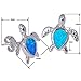 Adeser Jewelry Girls Lab Blue Opal Turtle 925 Silver Studs Promise Wedding Best Friend Party Stud Earrings for Her (blue)