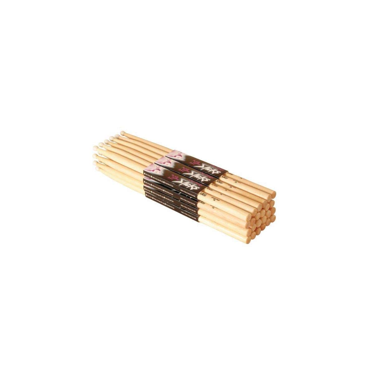 Photo 1 of On-Stage Sticks Hickory Drum Sticks - 12-Pair - 5B Wood Tip