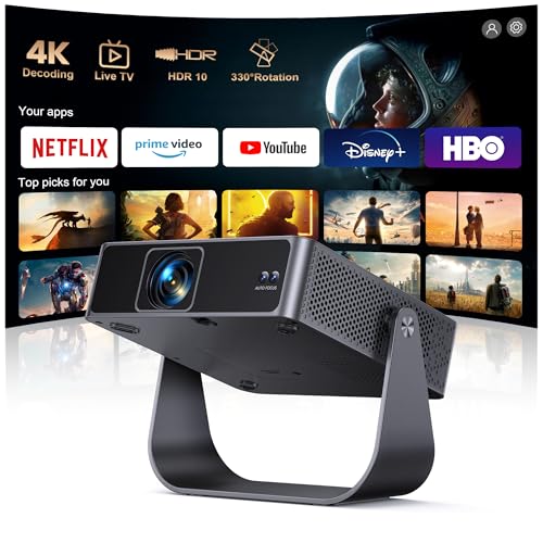 Mini Beamer【Auto Keystone】 WiFi Bluetooth Tragbarer Beamer 1080P Full HD Unterstützung