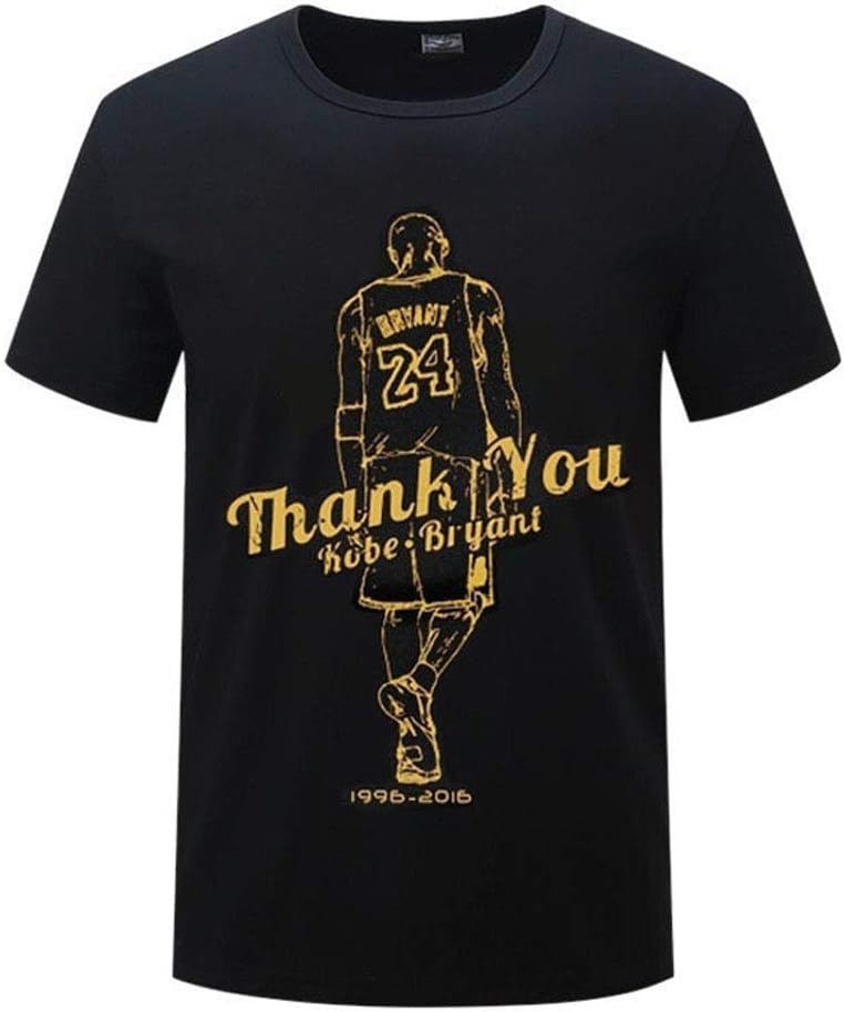Men's Fashion Black Mamba Retire Memorial Black Short Sleeved Print T-Shirt Plus Size Sport Tee Shirt