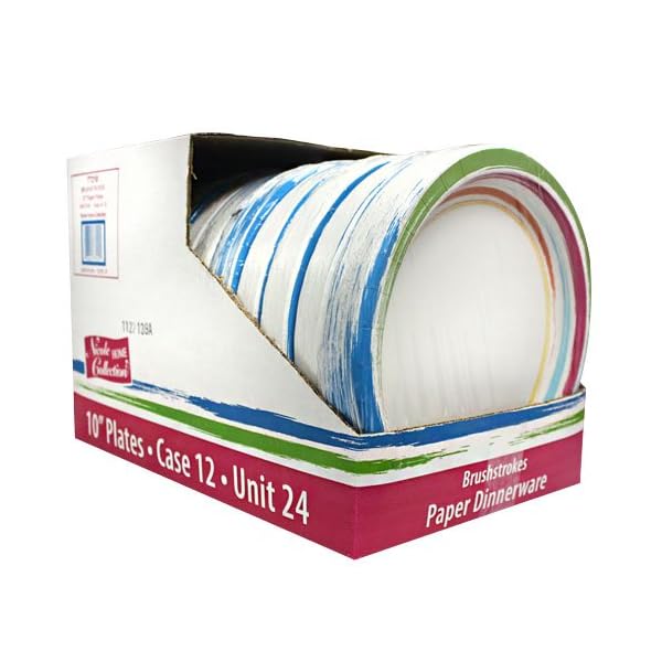 Nicole-Home-Collection-24-Count-Brushstrokes-Dinnerware-Paper-Plate-10-Inch Nicole-Home-Collection-24-Count-Brushstrokes-Dinnerware-Paper-Plate-10-Inch