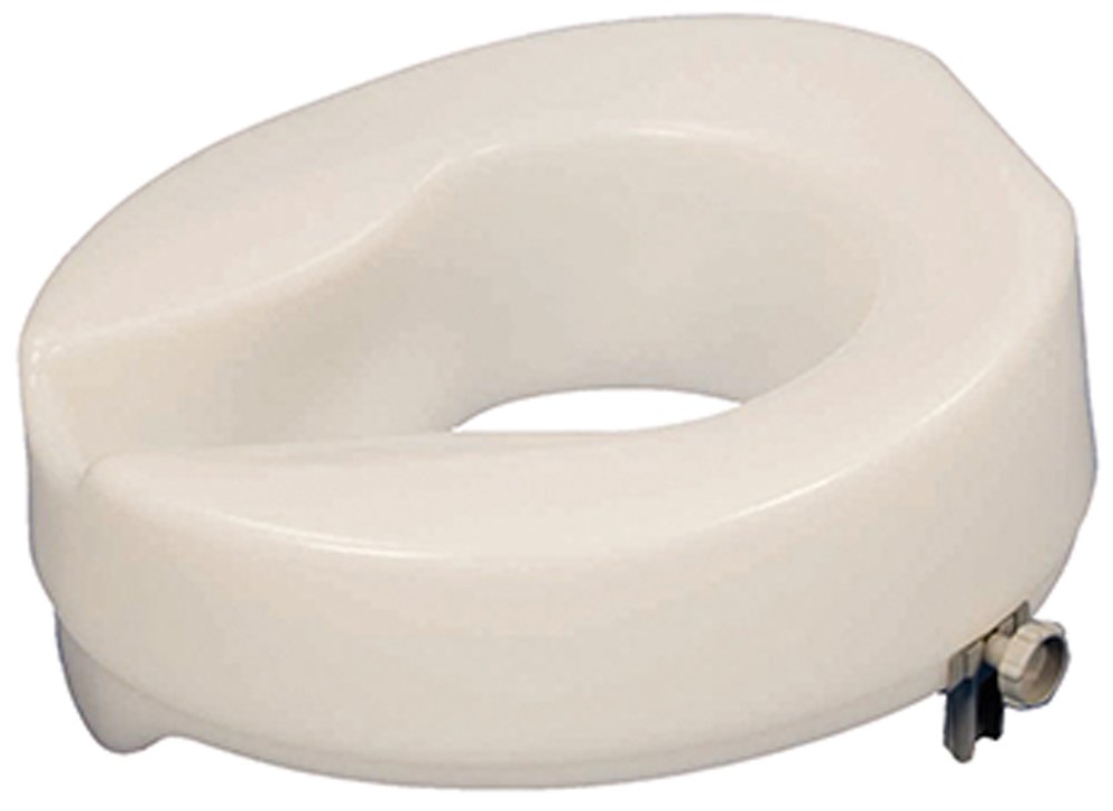 Aidapt 100mm (4") Elevation Raised Comfortable Toilet Seat Easy Fit White
