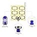 12 Pack Cobalt Blue Glass Spray Bottle Kits - 2 Pack 4oz & 4 Pack 1oz Spray Bottles & 6 Pack 10ml Roller Bottles for Essential Oils or Cleaning Products. Labels, Droppers and Funnels Included