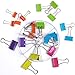 Office Style Colored Binder Clips, Assorted Size, 26 Pieces, Small