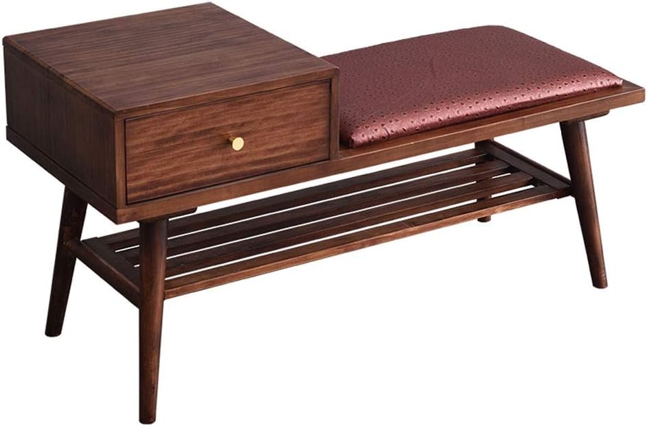 WGYFREAM Zapatero Zapatero, Banco de Zapato de Madera sólida del
