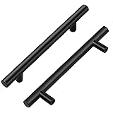 Home Expert 25 Pack 7.38'' Matte Black Cabinet Pulls Stainless Steel Cabinet Handles 7-3/8 inch Length Matte Black Drawer Pul