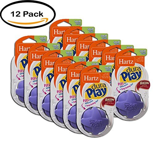 PACK OF 12 - Hartz Dura Play Small Ball Dog Toy, 1ct