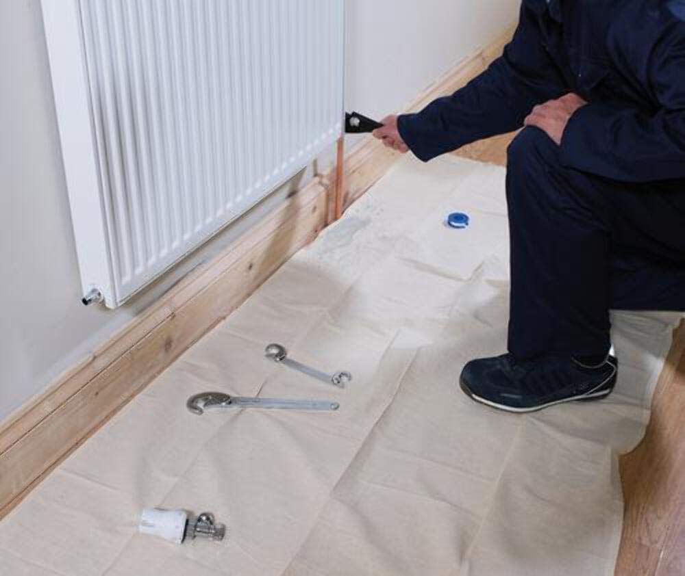 Silverline Tools 943324 Plumbers Dust Sheet Water Repellent - White