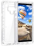 Coolden Hybrid Clear Phone Case for Galaxy Note 9, Heavy Duty Protective Dual Layer Shockproof Case with Hard PC Bumper Soft TPU Back for 2018 Released Samsung Galaxy Note 9, Transparent