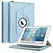 Keyboard Case Compatible iPad 9.7 2018(6th Gen)/iPad 2017/iPad Pro 9.7/iPad Air 2 & 1,Boriyuan 360 Degree Rotating Stand PU Leather Smart Cover with Detachable Wireless Bluetooth Keyboard - Blue