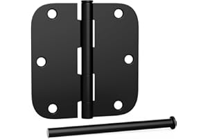 Pack of 18 Black Door Hinge 3.5 inch Matte Black Door Hinges - goldenwarm Interior Door Hardware Iron Hinges 3.5'' x 3.5'' Bi