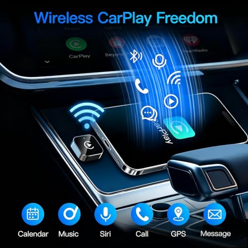 2026 Upgraded Wireless CarPlay Adapter for iPhone＆Android, 2-in1 Carplay and Android Auto WIireless Adapter, Small Size, Plug and Play, Fast and Stable Connection -No Latency to Screen | 2026 Upgraded 2-in1 Carplay and Android Auto Wireless Adapter, Plug and Play,Fast and Stable Connection -No Latency to Screen