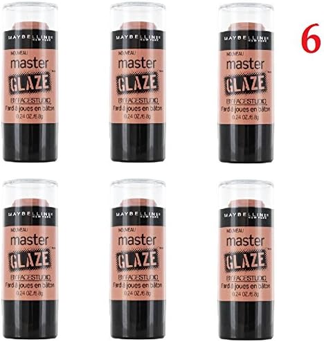 (Pack of 5) - Maybelline New York Face Studio Master Glaze Glisten Blush Stick, 40 Warm Nude, 0.24 Ounce