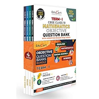 Educart TERM 1 MCQ Question Bank Class 10 Bundle 2022 - Maths, Science, English &amp; SST Books (Based on New MCQs Type Introduced in 2nd Sep 2021 CBSE Sample Paper) Book