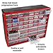 Storage Drawers-44 Compartment Organizer Desktop or Wall Mountable Container for Hardware, Parts, Craft Supplies, Beads, Jewelry, and More by Stalwart