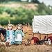 THE QUEEN'S TREASURES 18 Inch Doll Furniture & Accessories, Little House on The Prairie Covered Wagon & Sleigh Conversion Kit! Fits 2 Dolls & 2 Horses. Compatible for Use with American Girl Dolls