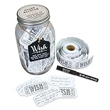 TOP SHELF House Warming Wish Jar ; Unique Gift Ideas for Men & Women ; Novelty Gifts for New Homeowners ; Kit Comes with 100 Tickets and Decorative Lid