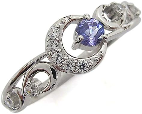 プラチナ タンザナイトリング 月 ムーン レディース 指輪 リングサイズ13号