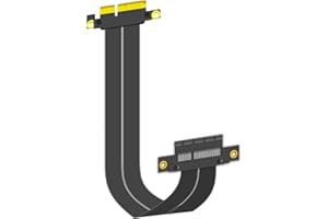 GLOTRENDS 200mm PCIe 4.0 X4 Riser Cable for M.2, WiFi, Firewire, USB, Sound Cards, etc