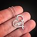 Caperci Sterling Silver Two-Tone Heart MOM Pendant Necklace with Cubic Zirconia - Mothers Day Jewelry Gift for Wife & Mom