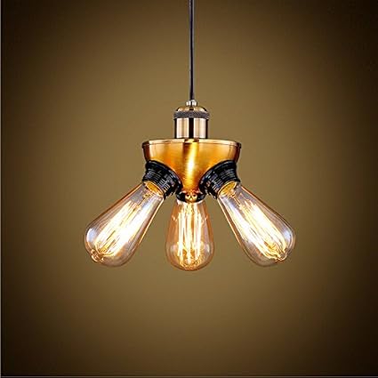Vintage Style 3 Heads Ceiling Lamp Industrial Pendant Hanging