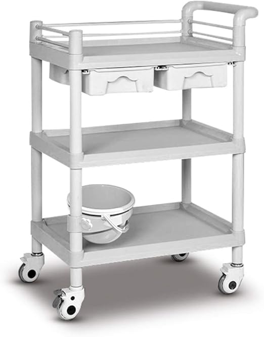 3 Tier Hospital Trolley Medical Supplies Rack Medical Cart Tool