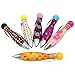 Jiulyning Cute Retractable Bowling Style Mini Ballpoint Pens, 0.7 mm Blue Ink, Colorful Pen Shell, Pack of 12