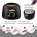 Wax Warmer, Electric Hair Removal Waxing Kit with 4 Packs of Hard Wax Beans and 10 Wax Wooden Spatulas (at-Home Waxing for Women and Men) (Black)