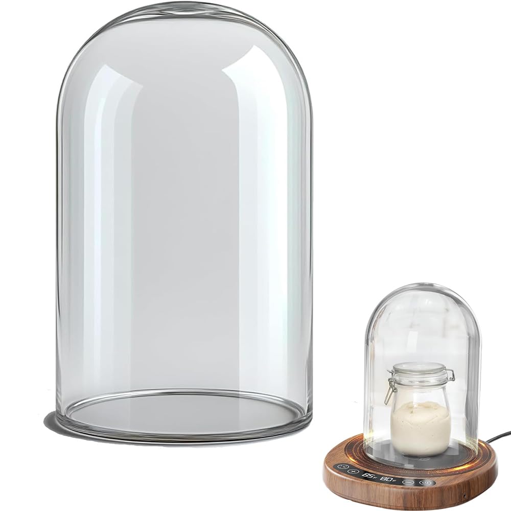 Photo 1 of ***MISSING PARTS***
Large Glass Dome for Pakusane Sourdough Starter Heating Pad Accessories Durable Clear Glass Cover-Larger((6.7" *4.73") (GlassDome-Larger)