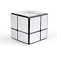 Mirror Speed Magic Cube 2X2 Puzzle 2x2x2 Speed Cube QiYi Toys 2x2 Speed Cube Magic Puzzle Cube for Children and Adults Silver