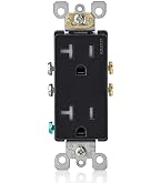 Leviton 5623-2E Decora Plus 3-Way Switch – 20 Amp, 120/277V, Commercial Grade, Self-Grounding, Back & Side Wired, Black