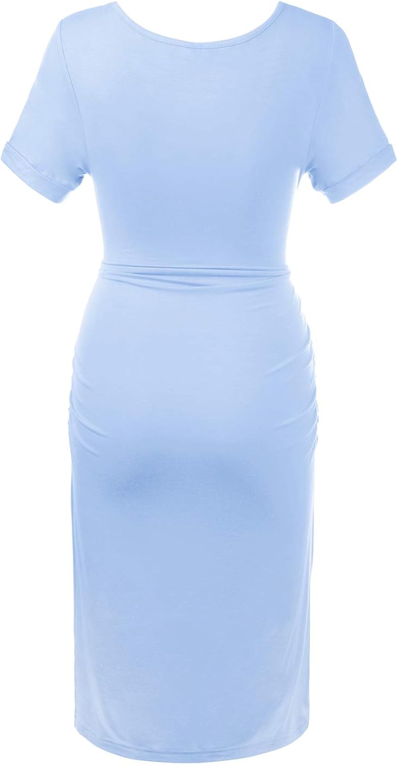 KIM S Maternity Bodycon Dress for Daily Wear or Baby Shower at  Women’s Clothing store