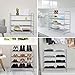Bextsware Stackable Metal Mesh 1-Tier Classic Elegant Silver Shoe Rack