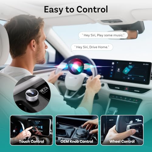 OTTOCAST Mini Tube 2026 Adaptador Inalámbrico para Apple CarPlay y Android Auto, Conexión Automática Plug & Play, WiFi 5 GHz Estable, Compatible con iPhone y Android, Carcasa Premium de Aluminio