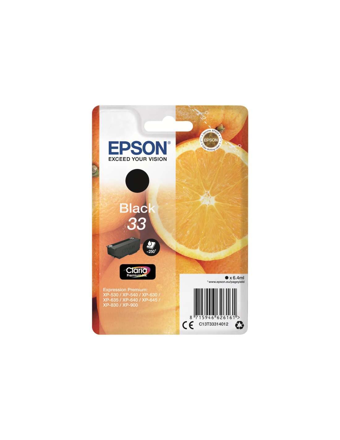 Epson 33 Black Oranges, Genuine, Claria Premium Ink