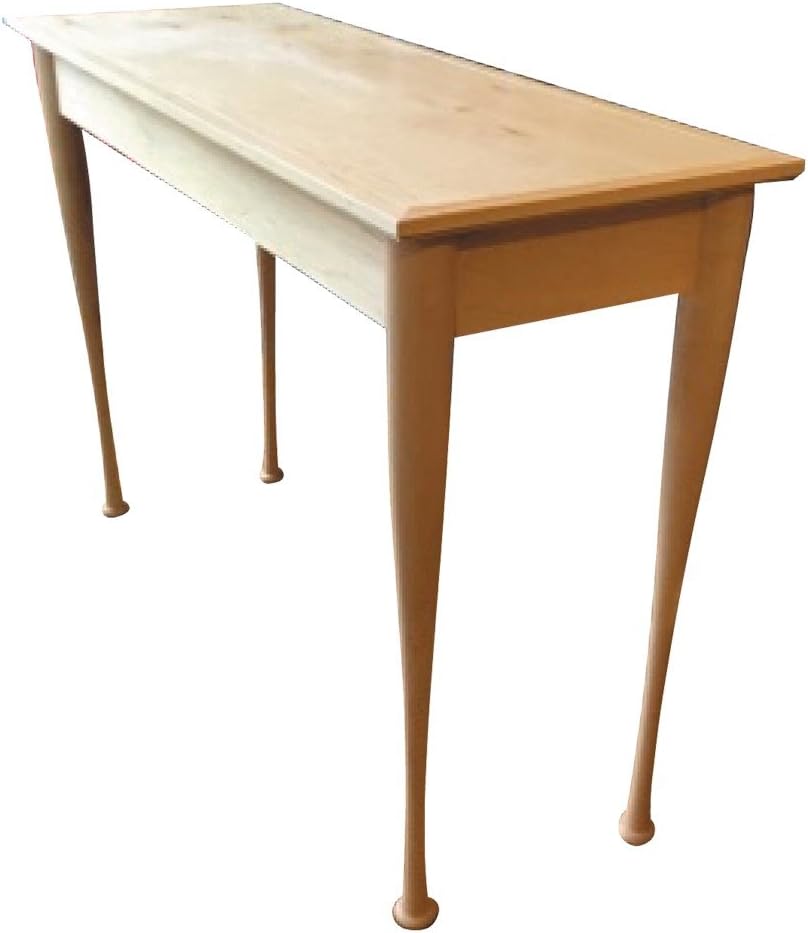 Natural Top and Legs Maple Hallway/Sofa Table Made with Real Baseball Bats, 48 x 18 x 35-Inch, Natural/Natural