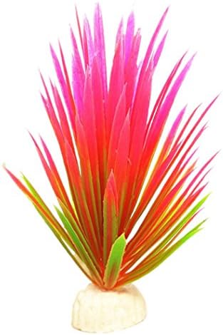 Artificial Aquarium Plants, Aquarium Landscapes Fish Tank Simulation Aquatic Plants Decoration Fish Tank Decorations Home Décor Plastic Assorted Color (Pink)