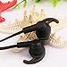 Sport Ear phones In-ear Earbuds with Mic Microphone Gym Running Headphones Noise Cancelling Earbuds for iPhone Sony LG Samsung with Carry Case Black