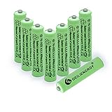 GEILIENERGY Solar Light Batteries AAA Triple A NIMH 600mAh 1.2V Rechargeable for Garden Lights Remotes Mice (Pack of 8)