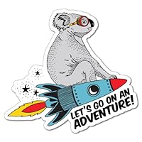 Flying Rocket Koala Adventure Funny Sticker cute