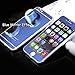 Mcoolbo Electroplating Mirror Effect Screen Tempered Glass Screen Protector Whole Body Protection Anti Scratches [Front and Back] for iPhone 6 & iPhone 6S 4.7inch (Blue)