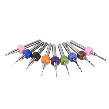 Generic 0point7mm : PCB Drill Bits Print Circuit Board Carbide Micro Drill Bits Woodworking Tools 0.1mm to 1.4mm A set/10pieces
