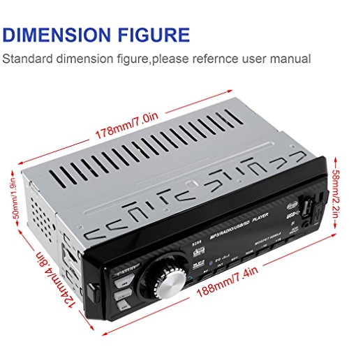 Catuo Car Stereo Bluetooth Audio Player Single Din Mp3 Radio