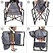 Timber Ridge Directors Chair Supports 600lbs XXL Oversize Folding Camping Heavy Duty Steel Frame Full Padded with Side Table and Armrest