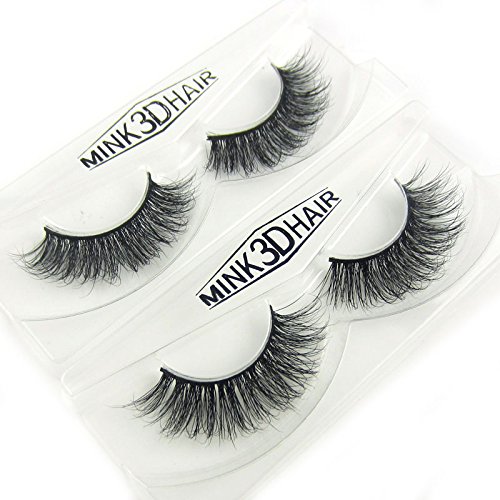 2pairs/lot 100% real mink fur 3d false eyelashes messy …
