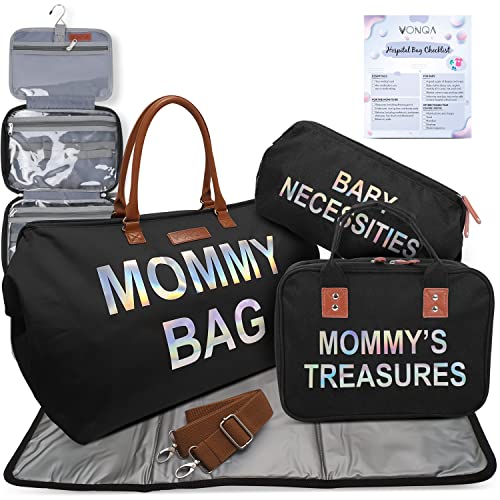 VONQA Mommy Bag for Hospital, Labor and Delivery Extra Large Diaper