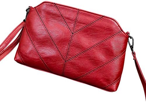 Women Leather Shoulder Bag,Dreamt Small Tote Ladies Purse Messenger Bag Handbag (Red)