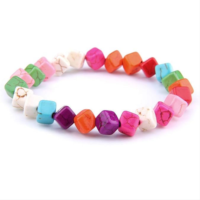 Bracelet Rainbow Natural Turquois Bracelet Hematite Rainbow