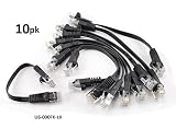 CablesOnline, 10-PACK 6-inch CAT6 Network UTP Ethernet RJ45 Flat-Design Patch Black Cable, (U6-000FK-10)