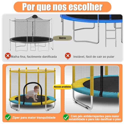 Cama Elástica 1,4m Pula Pula Trampolim Resistente